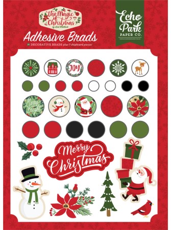 Adhésive Brads - Collection "The Magic of Christmas" - Echo park