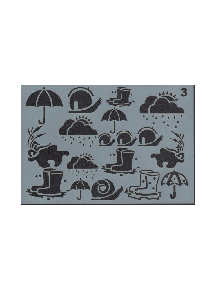 Gabarit décors sous la pluie - Easy scrap