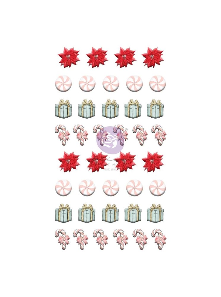 Stickers puffy - Collection "Candy Cane Lane" - Prima Marteting