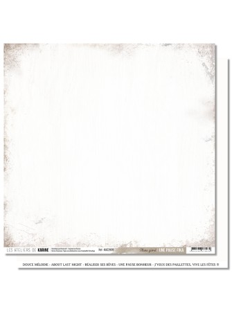 Back to Basics - Blanc givré - Collection "Une pause Fika" - Les Ateliers de Karine