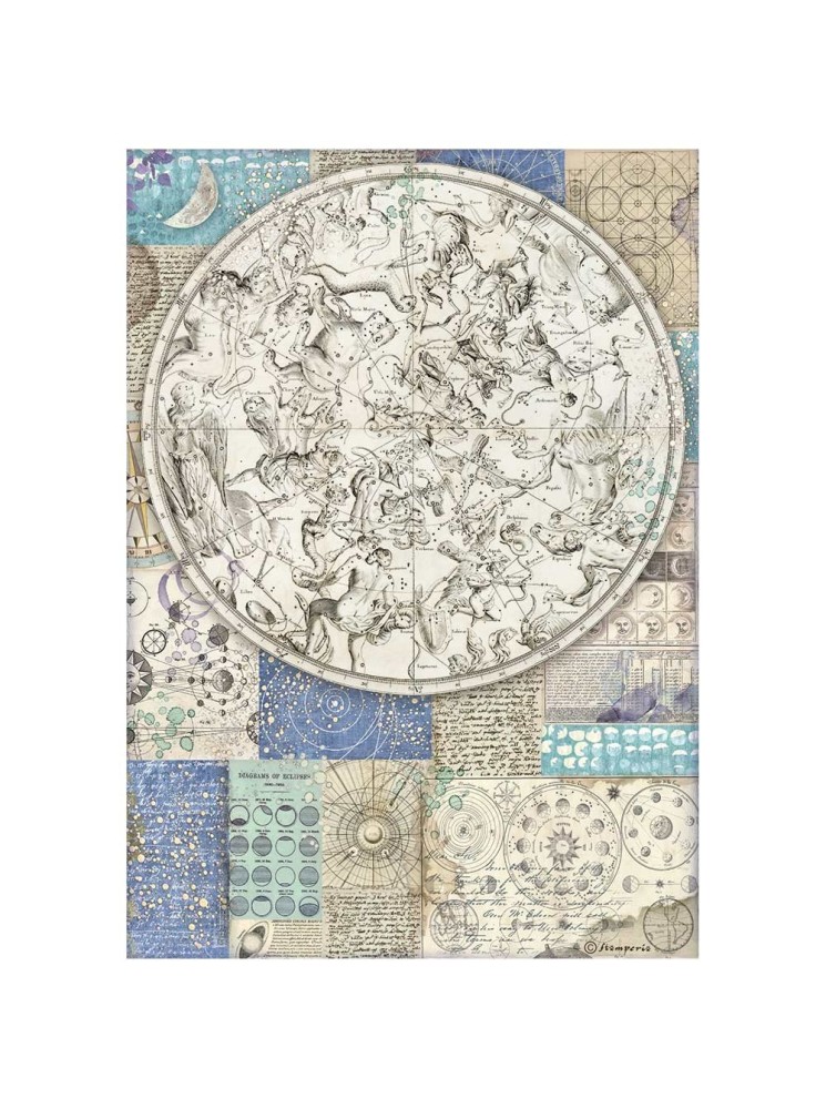 Zodiac - Collection "Cosmos Infinity" - Feuille de riz -  Stamperia