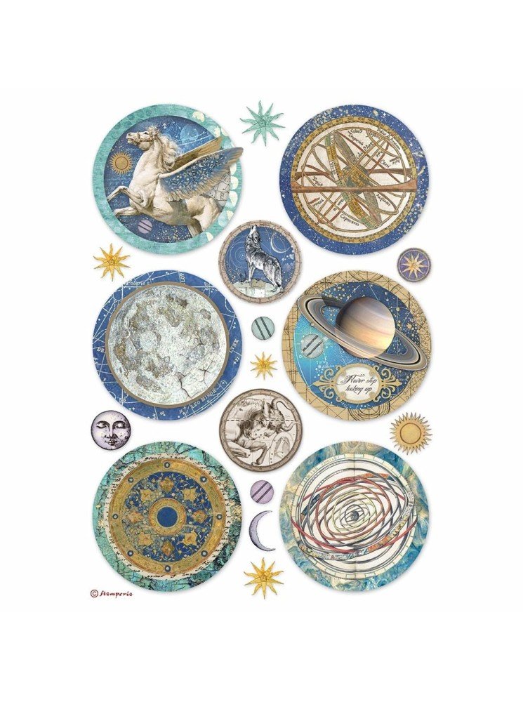 Rounds - Collection "Cosmos Infinity" - Feuille de riz - Stamperia
