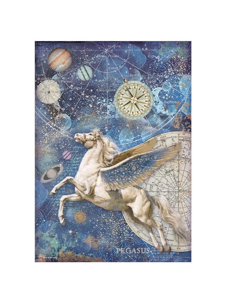 Pegasus - Collection "Cosmos Infinity" - Feuille de riz -  Stamperia