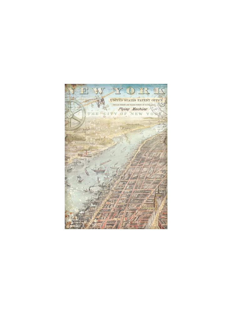 New York - Collection "Sir Vagabond Aviator" - Feuille de riz - Stamperia