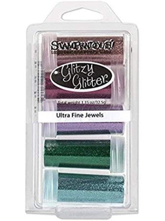 Set de 5 flacons de paillettes ultra fines - Floral - Stampendous