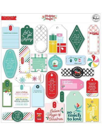 Die cut Tags - collection "Holiday Magic" - Pinkfresh