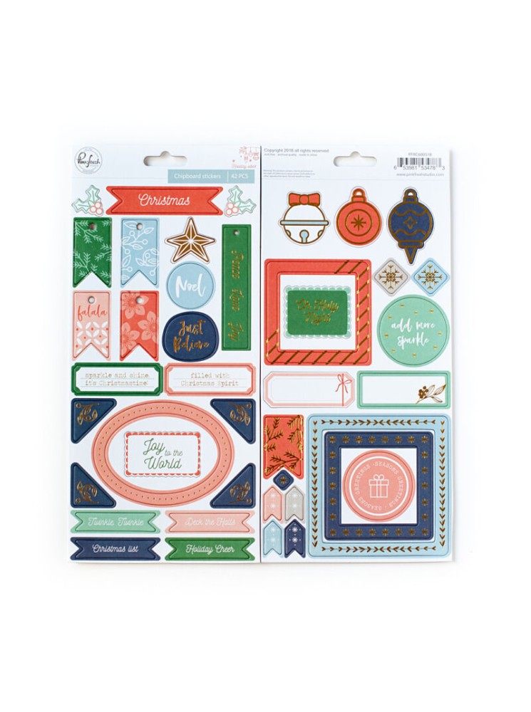 Chipboard  - Collection "Holiday Vibes" - Pinkfresh