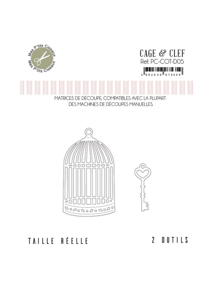 Cage & clef - Collection "Cottage" - matrice de découpe - dies - Mes P'tits Ciseaux
