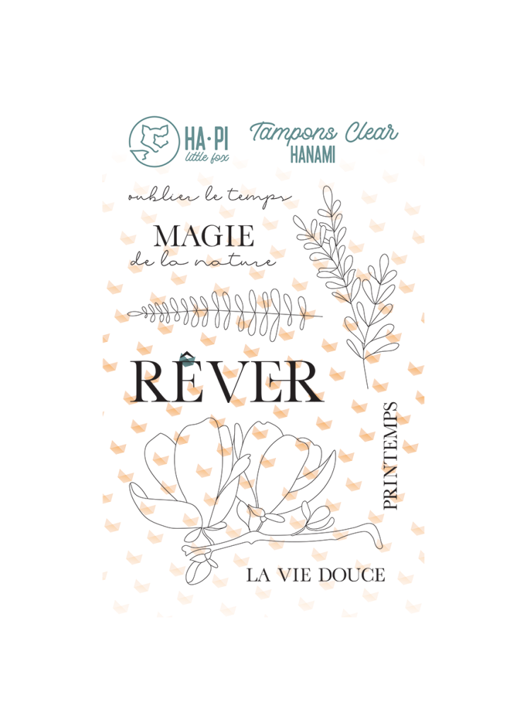 Rêver - Collection "Hanami" - tampon clear - HA PI Little fox