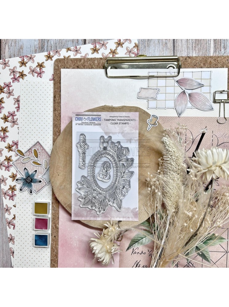 Tampon clear - Le Médaillon - Collection "Victoria Street" - Chou & Flowers
