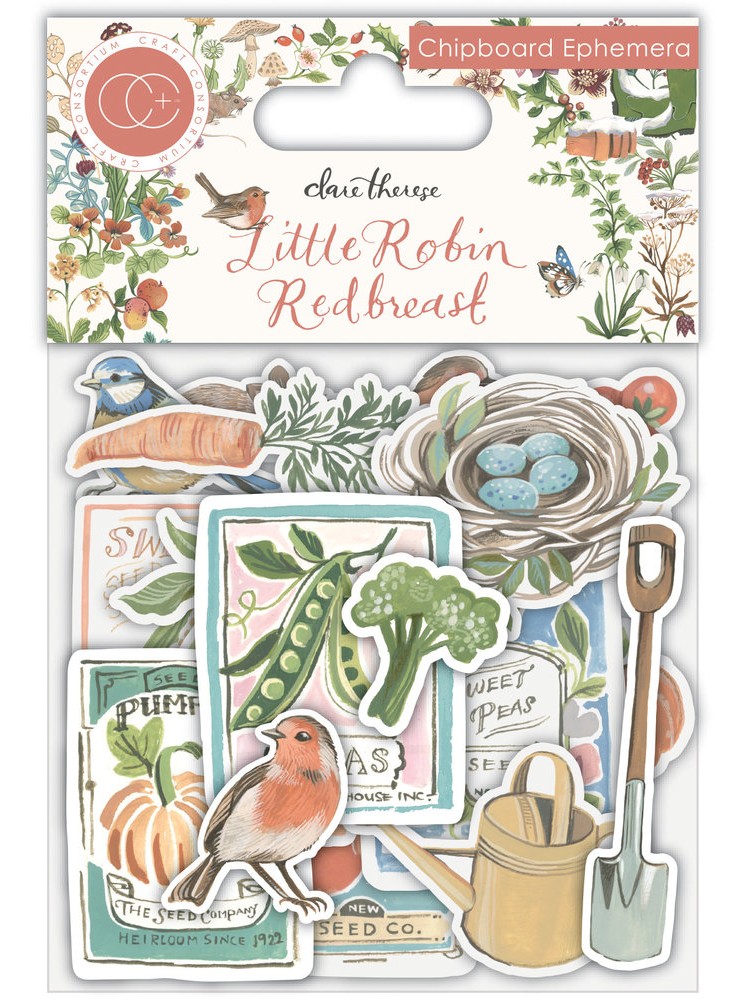 Chipboard - Ephemera - Collection "Little Robin Redbreast " - Craft Consortium