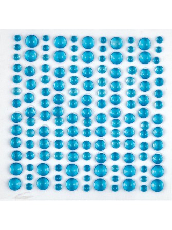 Dew Drops - Demi perles adhésives - bleu - Craft Consortium