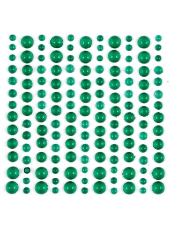 Dew Drops - Demi perles adhésives - vert - Craft Consortium