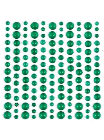 Dew Drops - Demi perles adhésives - vert - Craft Consortium