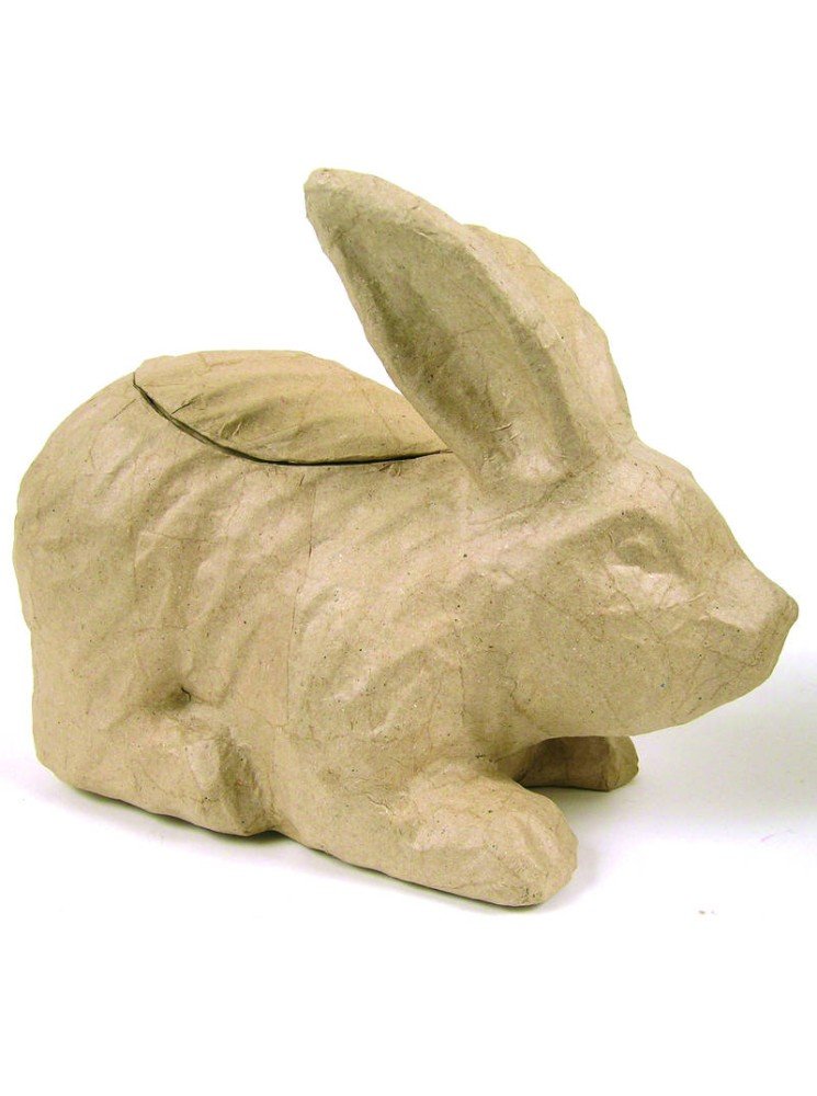 Lapin en papier maché - Decopatch