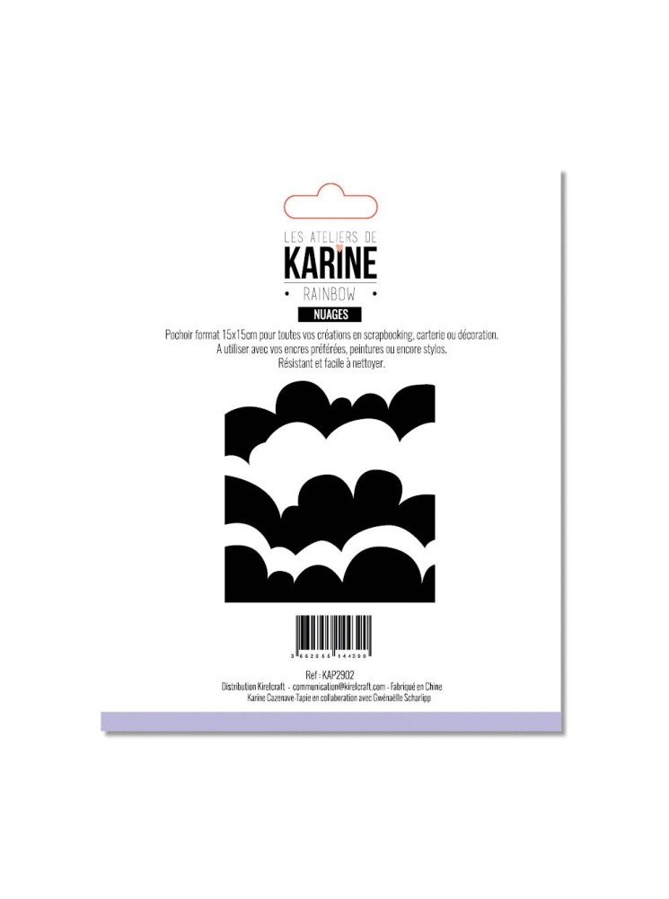 Nuages - Pochoir - Collection "Rainbow" - Les Ateliers de Karine