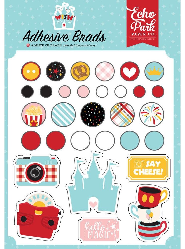 Adhésive Brads - Collection "Wish Upon a Star 2" - Echo park