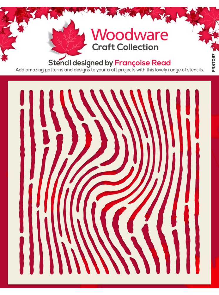 Stencil : Worn Lines - Woodware Craft Collection