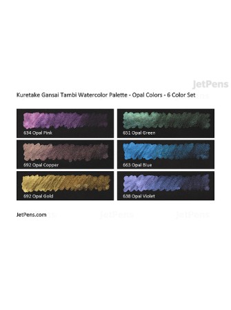 Aquarelles japonaises - Gansai Tambi - Opal Colors - Kuretake
