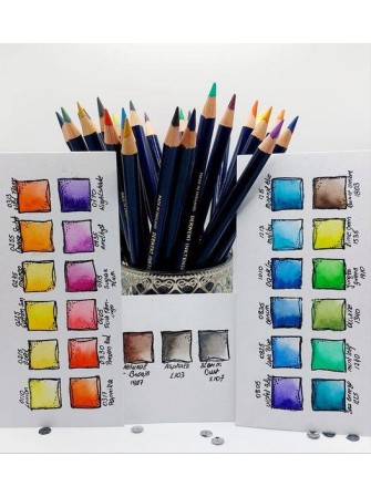 Inktense  - Plumier des 28 nouvelles couleurs de crayons à encre aquarellable - Derwent