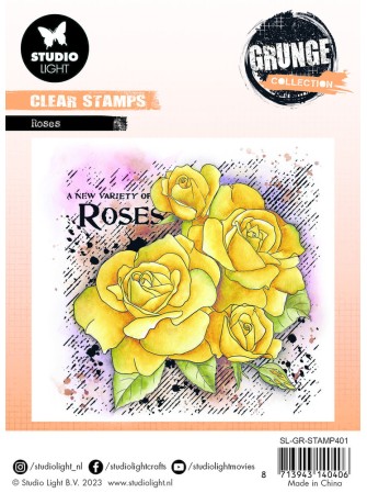 Roses - tampon clear - Collection "Grunge" - Studio Light