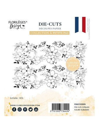 Die cut calque Fleurs - Collection "A Petits Pas" - Florilèges Design