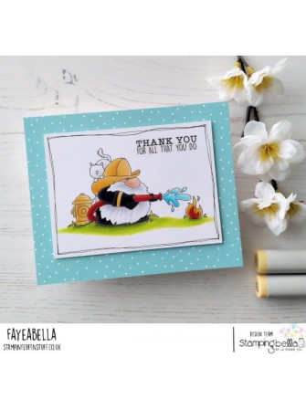 Firefighter - collection "Gnome" - Tampon cling - Stampingbella
