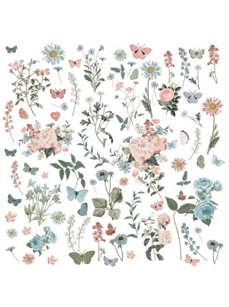 Laser Cut Wildflowers - Collection "Vintage Artistry Tanquility" - 49 and Market