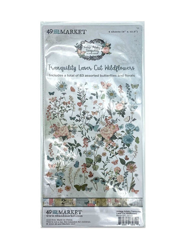 Laser Cut Wildflowers - Collection "Vintage Artistry Tanquility" - 49 and Market