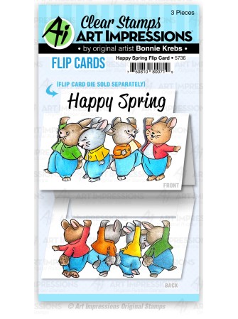 Happy Spring Flip Card - Tampons clear - Art Impressions