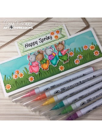 Happy Spring Flip Card - Tampons clear - Art Impressions