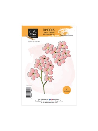 Fleurs des champs - Collection "So' Celebrate" - Tampon cling - Sokai