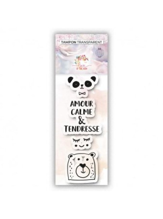 Panda tendresse - Tampon clear - Love In The Moon