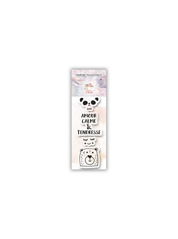 Panda tendresse - Tampon clear - Love In The Moon