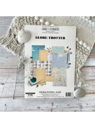 Kit Junk Papiers imprimés - Collection "Globe-Trotter" -  Chou & Flowers