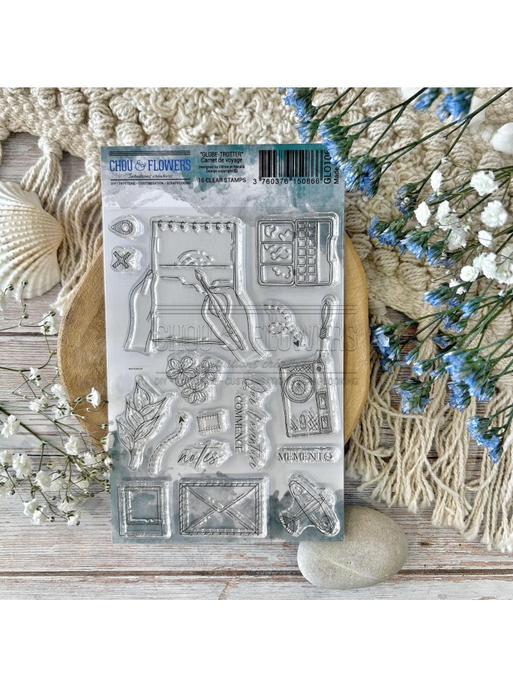 Tampon clear - Carnet de voyage - Collection "Globe-Trotter" - Chou & Flowers