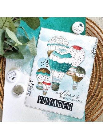 Tampon clear - Air Mail - Collection "Globe-Trotter" - Chou & Flowers