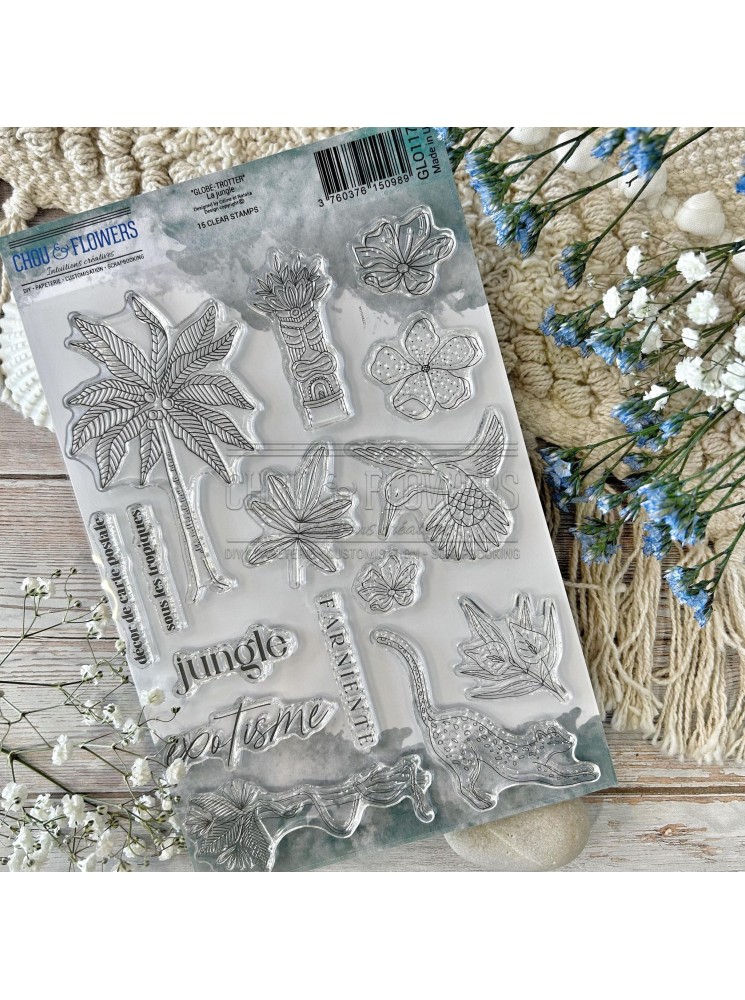 Tampon clear - La jungle - Collection "Globe-trotter" - Chou & Flowers