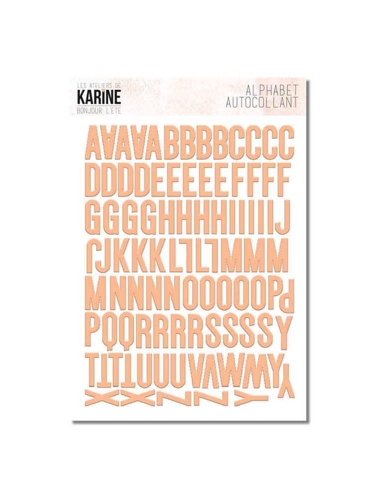 alphabet autocollant saumon - bonjour l'été - karine