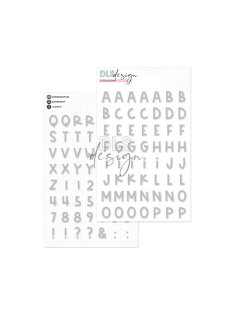 dls design - alphabet puffy - gris  - DLS62064