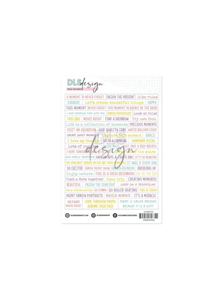 dls design - stickers - multicouleur - mot - DLS483021