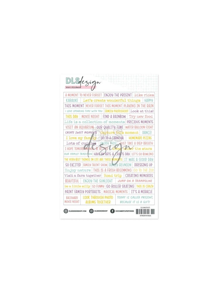 dls design - stickers - multicouleur - mot - DLS483021