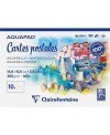 bloc de 20 cartes postales-  papier aquarelle