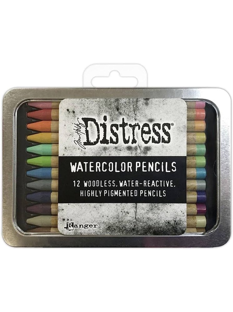 set de 12 crayons distress aquarelle