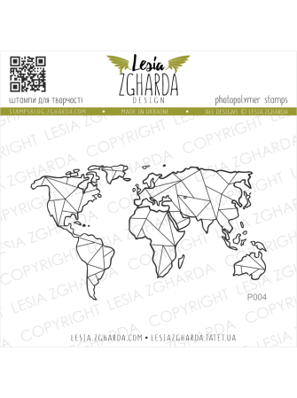 Carte du monde - Tampon clear - Lesia Zgharda