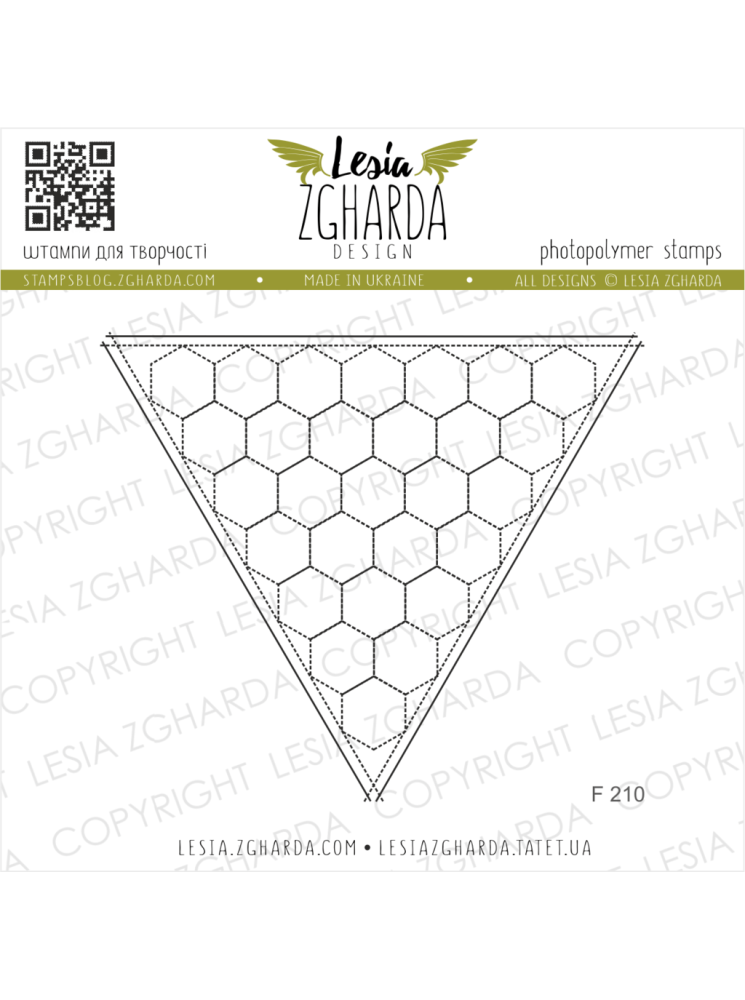 Nid d'abeille en triangle - Tampon clear - Lesia Zgharda