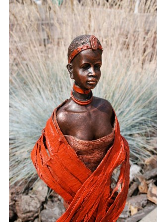 Noola - Buste en plâtre - Collection "Masaï" - Powertex