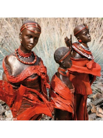 Mala - Buste en plâtre - Collection "Masaï" - Powertex