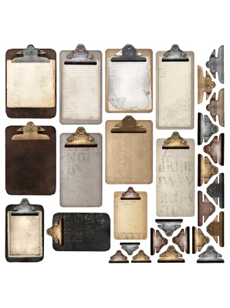 Chipboard - Clipboards - Collection "Vintage Essentials" - Simple Stories