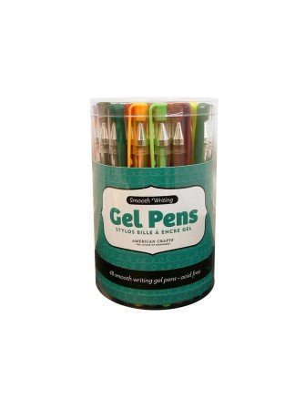 Set de 42 stylos bille à encre gel - couleurs irisées - métalliques et pailletées - American Crafts